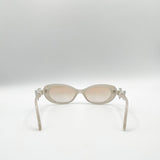 Bow Side Detail Sunglasses In Nude - Removeable Bow