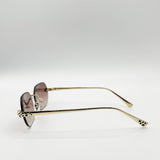 Jaguar Detail Rimless Sunglasses In Brown - svnx
