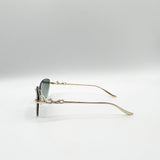 Cat Eye Rimless Sunglasses In Green