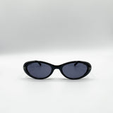 Oval Foldable Sunglasses In Black
