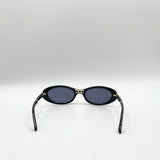 Oval Foldable Sunglasses In Black