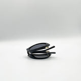 Oval Foldable Sunglasses In Black