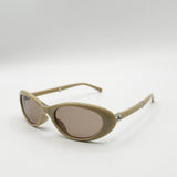 Oval Sunglasses In Beige - Foldable - svnx