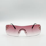 Flat Top Racer Rimless In Red - svnx