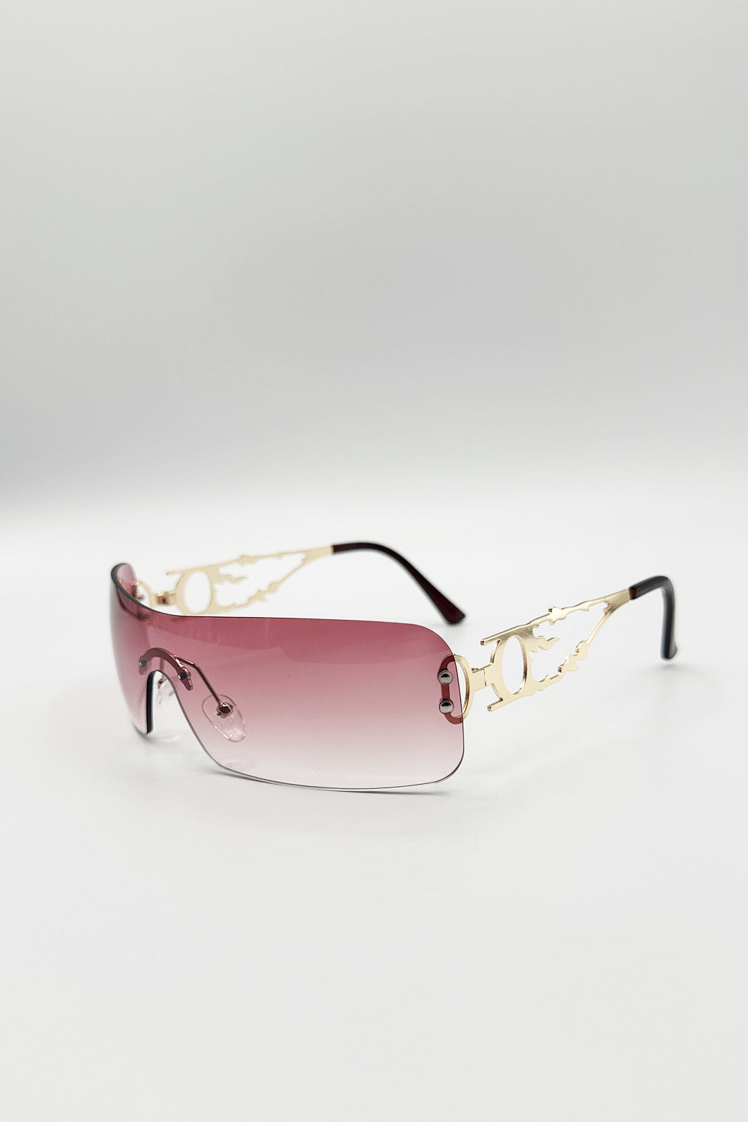 Flat Top Racer Rimless In Red - svnx