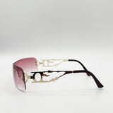 Flat Top Racer Rimless In Red - svnx
