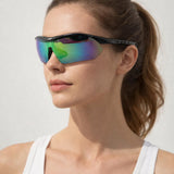 Outdoor Sports Racer Sunglasses In Black Multi With Case - svnx