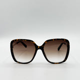 Oversized Square Sunglasses In Tortoiseshell - svnx