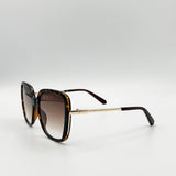 Oversized Square Sunglasses In Tortoiseshell - svnx