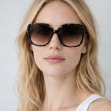Oversized Square Sunglasses In Tortoiseshell - svnx