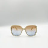 Oversized Square Sunglasses In Beige