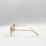 Oversized Square Sunglasses In Beige