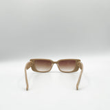 Rectangle Cateye Side Detail Sunglasses In Khaki