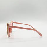 Heart Shape Sunglasses In Pink - svnx