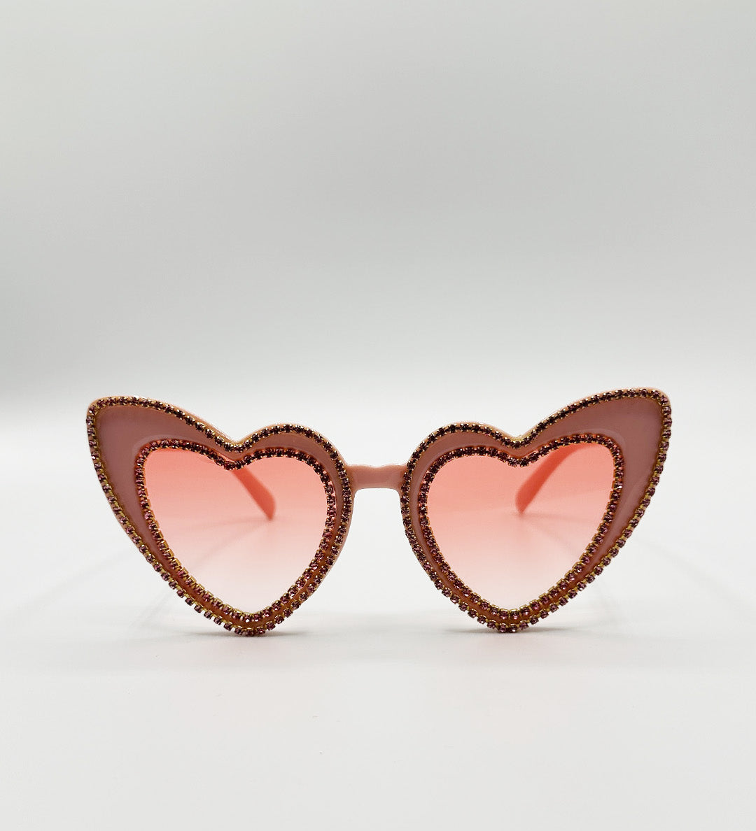 Heart Shape Sunglasses In Pink - svnx