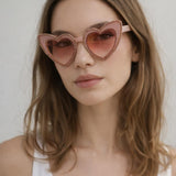 Heart Shape Sunglasses In Pink