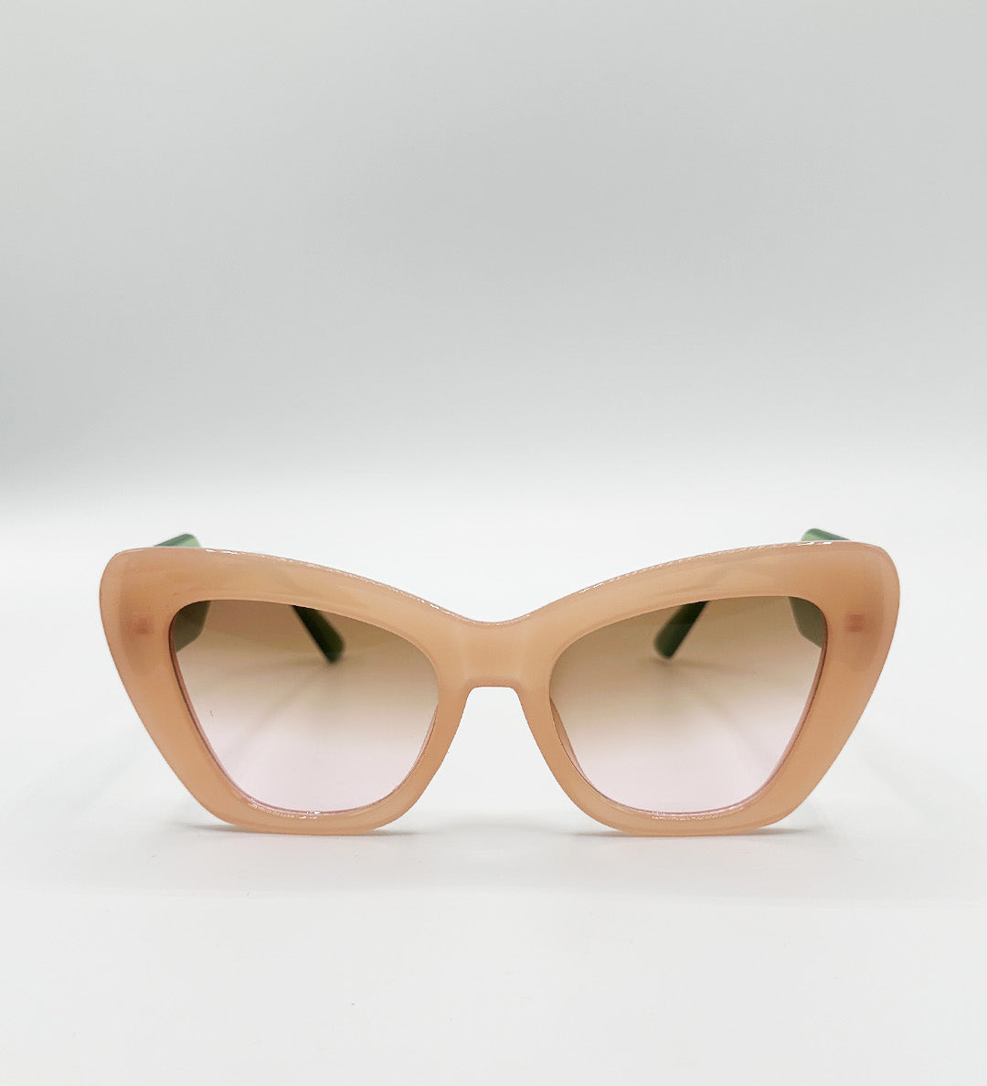 Cat Eye Sunglasses in Pink Green - svnx