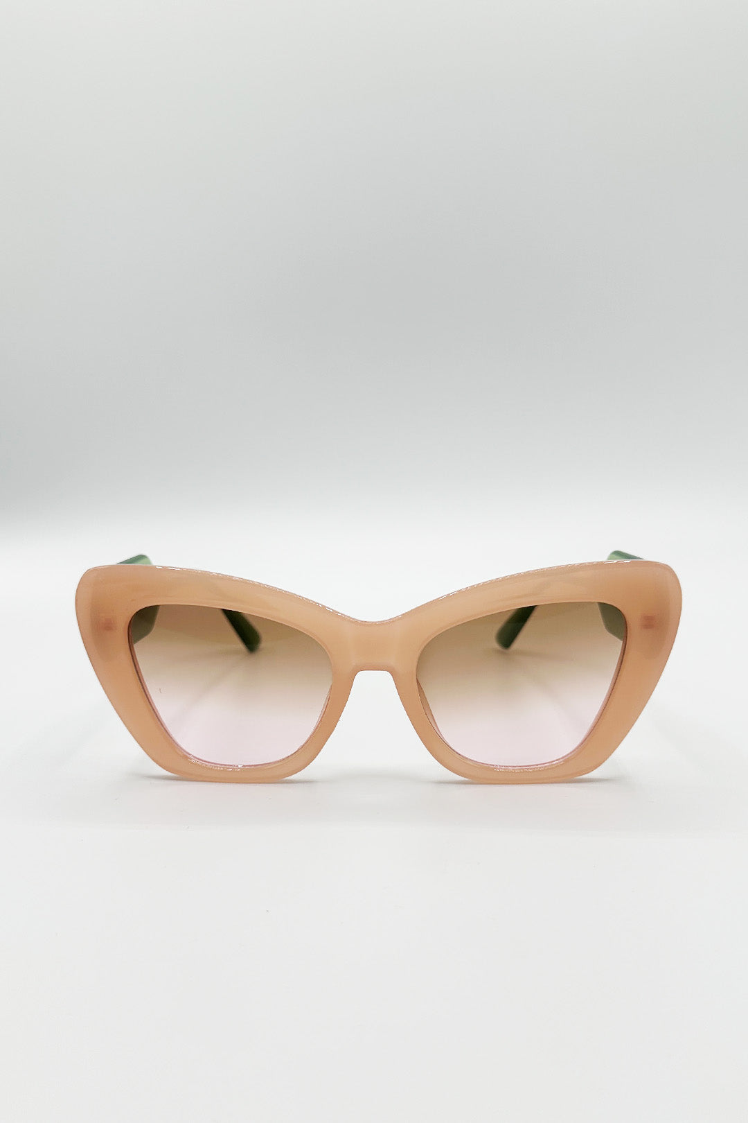 Cat Eye Sunglasses in Pink Green - svnx