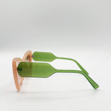 Cat Eye Sunglasses in Pink Green - svnx