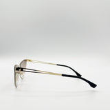 Roung Flat Top Metal Sunglasses  In Brown - svnx