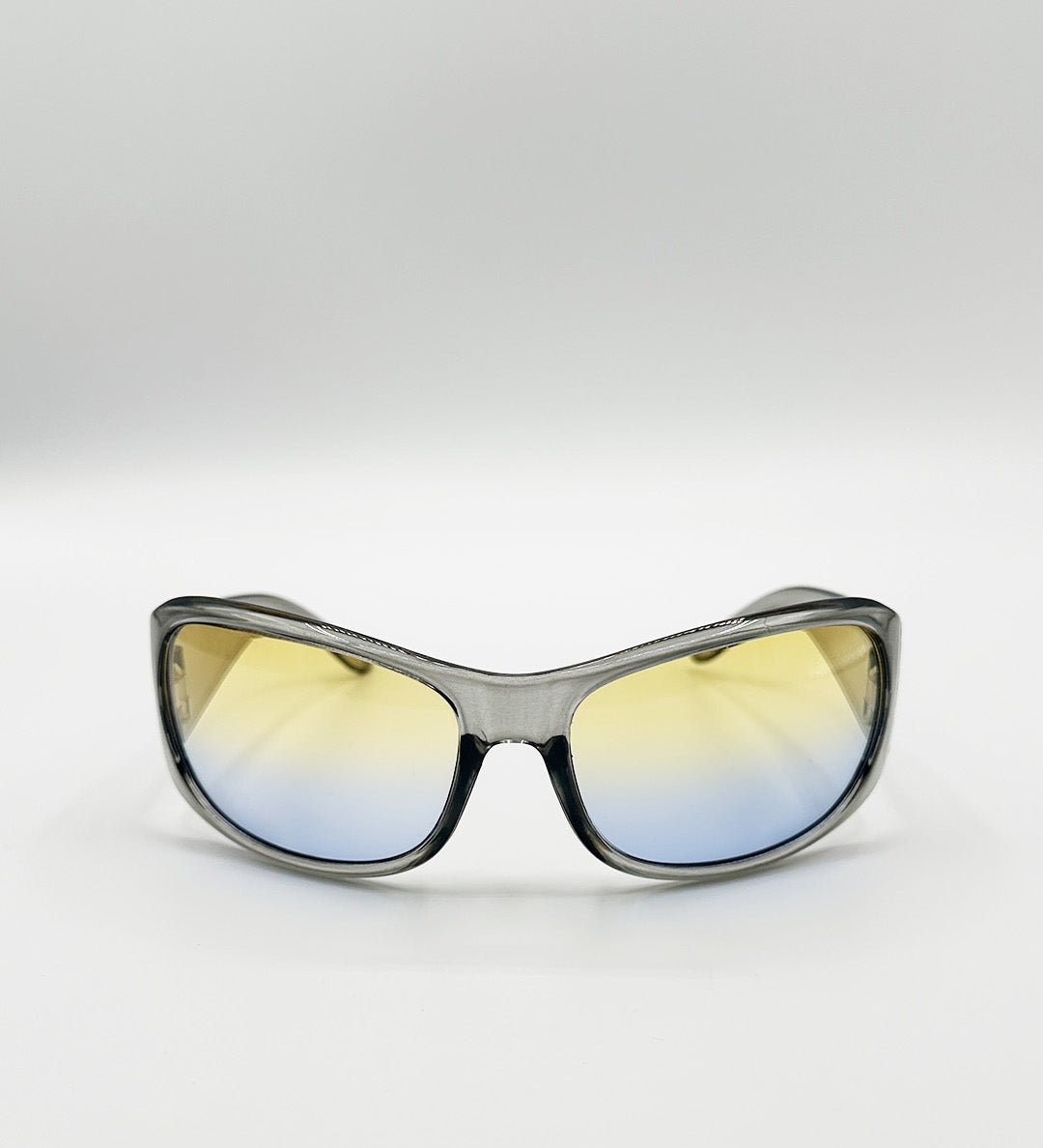 Oversized Racer Sunglasses In Silver - svnx