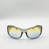 Oversized Racer Sunglasses In Silver - svnx