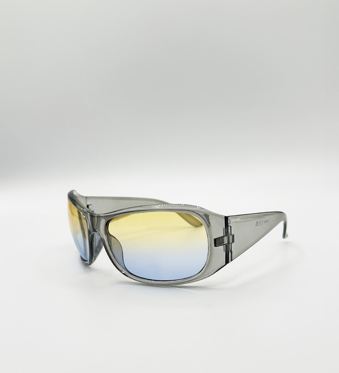 Oversized Racer Sunglasses In Silver - svnx