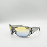 Oversized Racer Sunglasses In Silver - svnx