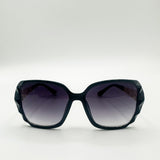 Round Square Side Detail Sunglasses In Black - svnx