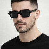 Bold Square Sunglasses In Black - svnx