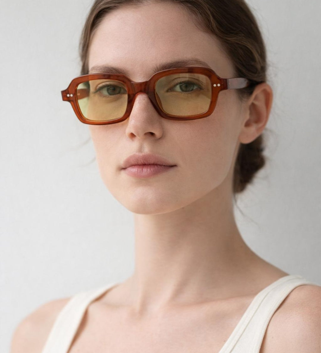 Bold Square Sunglasses In Brown - svnx