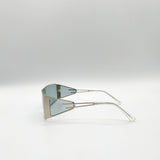 Retangle Flattop Metal Sunglasses In Black