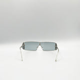 Retangle Flattop Metal Sunglasses In Black