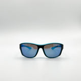 Basic Outdoor Sports Racer Sunglasses In Blue With Case