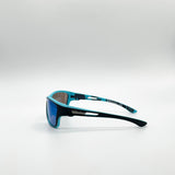 Basic Outdoor Sports Racer Sunglasses In Blue With Case