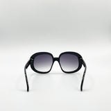 Bold Round Oversized Sunglasses In Black