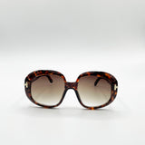 Bold Round Oversized Sunglasses In Tortoiseshell