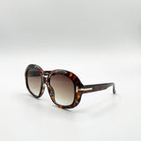 Bold Round Oversized Sunglasses In Tortoiseshell