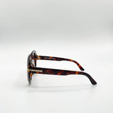 Bold Round Oversized Sunglasses In Tortoiseshell