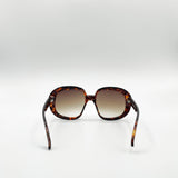 Bold Round Oversized Sunglasses In Tortoiseshell
