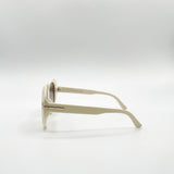Bold Round Oversized Sunglasses In Cream