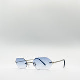 Rimless Hexagon Sunglasses