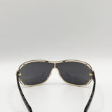 Vintage Rose Wrap Around Sunglasses In Black - svnx