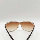 Vintage Rose Wrap Around Sunglasses In Brown - svnx