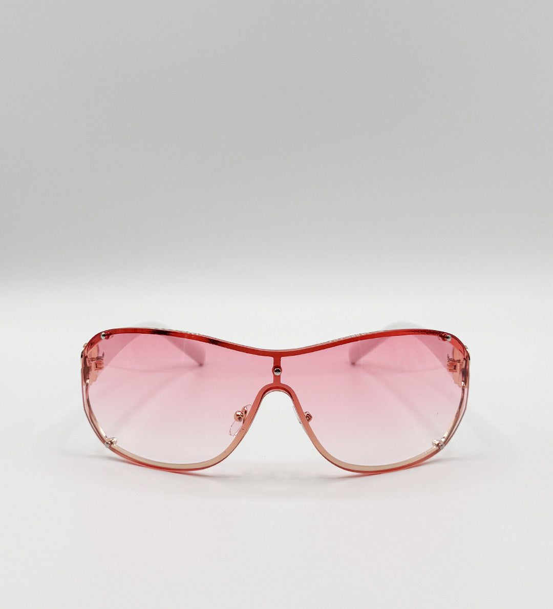 Vintage Rose Wrap Around Sunglasses In Pink - svnx