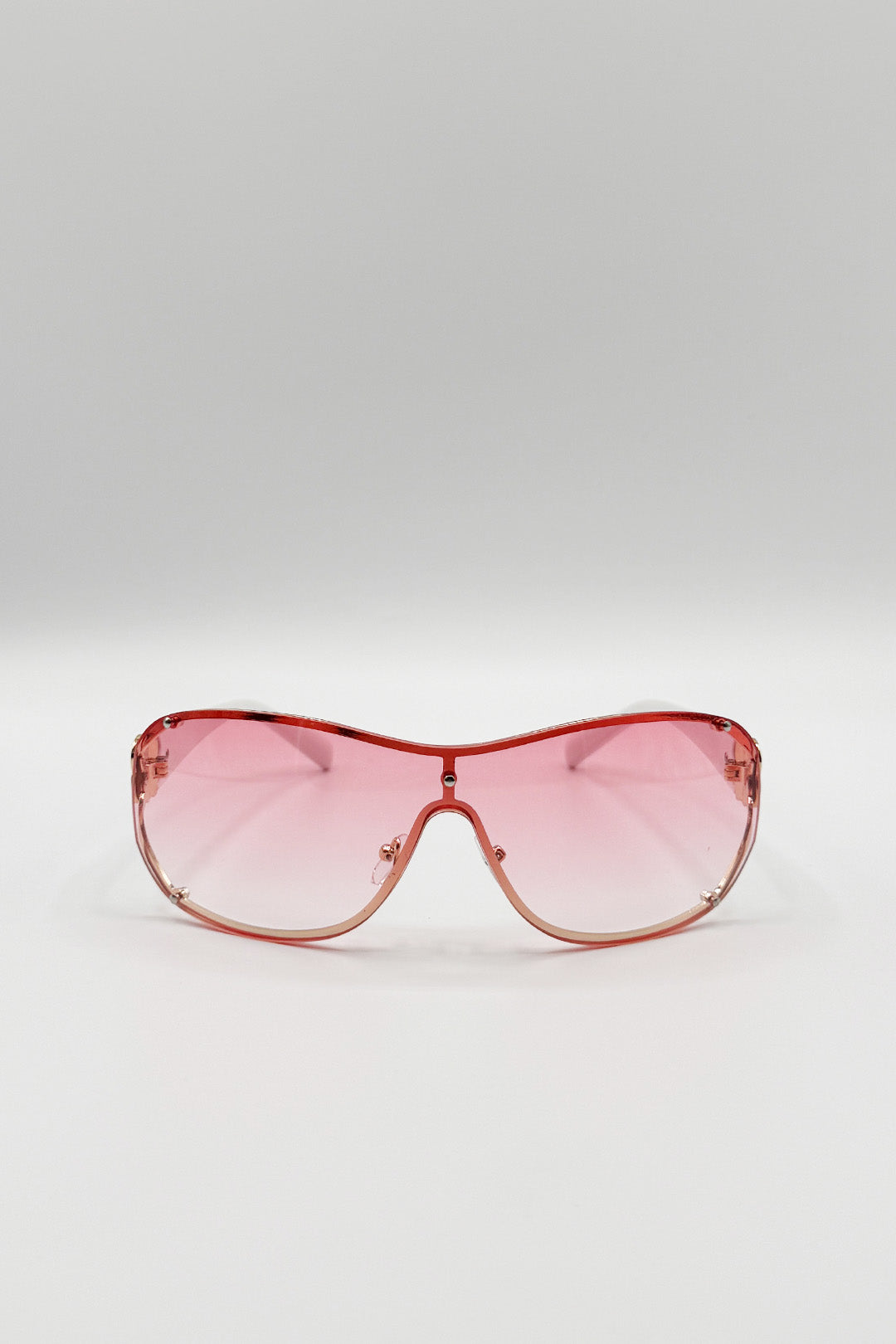 Vintage Rose Wrap Around Sunglasses In Pink - svnx