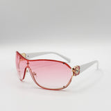 Vintage Rose Wrap Around Sunglasses In Pink - svnx