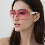 Vintage Rose Wrap Around Sunglasses In Pink