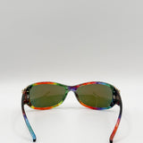 Vintage Wrap Around With Butterfly Detail Sunglasses In Multi - svnx