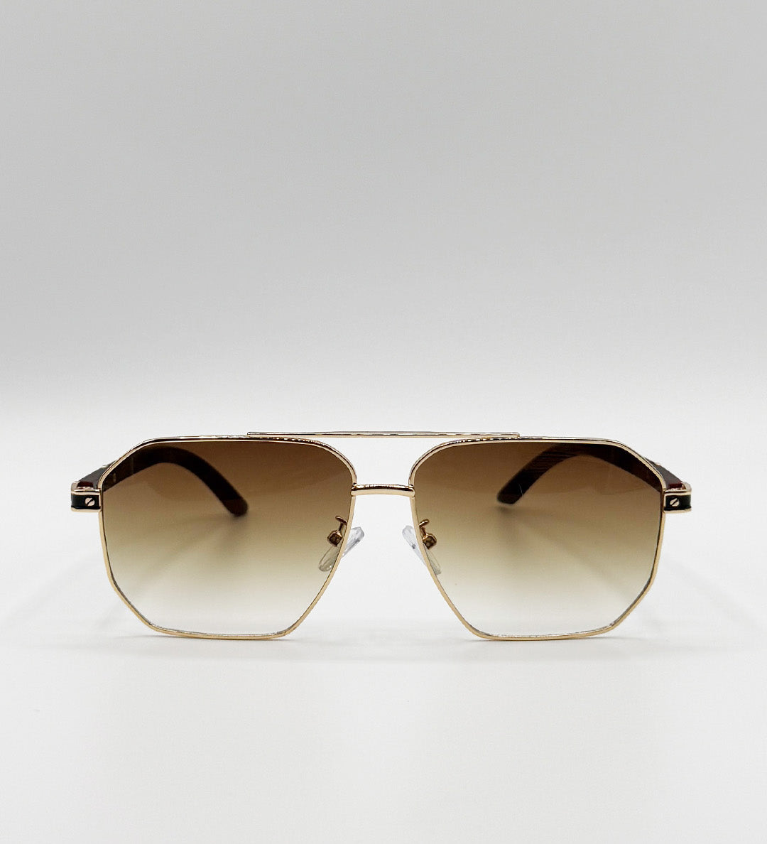 Retro Square Sunglasses in Brown - svnx